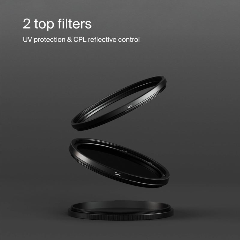 Urth 49mm 2-in-1 Lens Filter Kit (Plus+) - UV, Circular Polarizing (CPL), Multi-Coated Optical Glass, Ultra-Slim Camera Lens Filters - Image 2